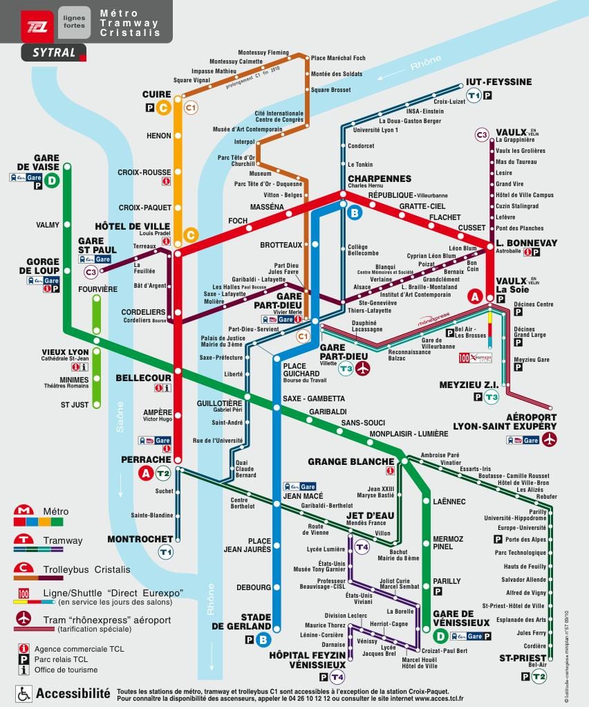 Lyon mapě