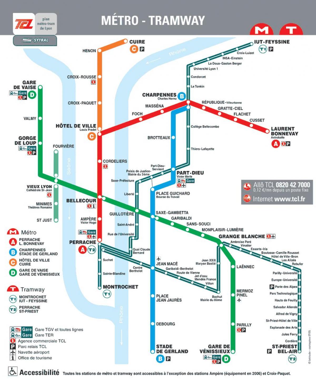 Lyon francie mapa metro