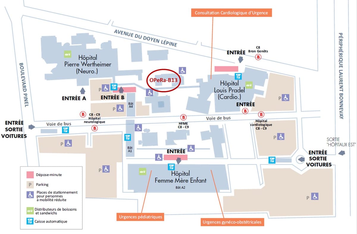 mapa Lyon nemocnice