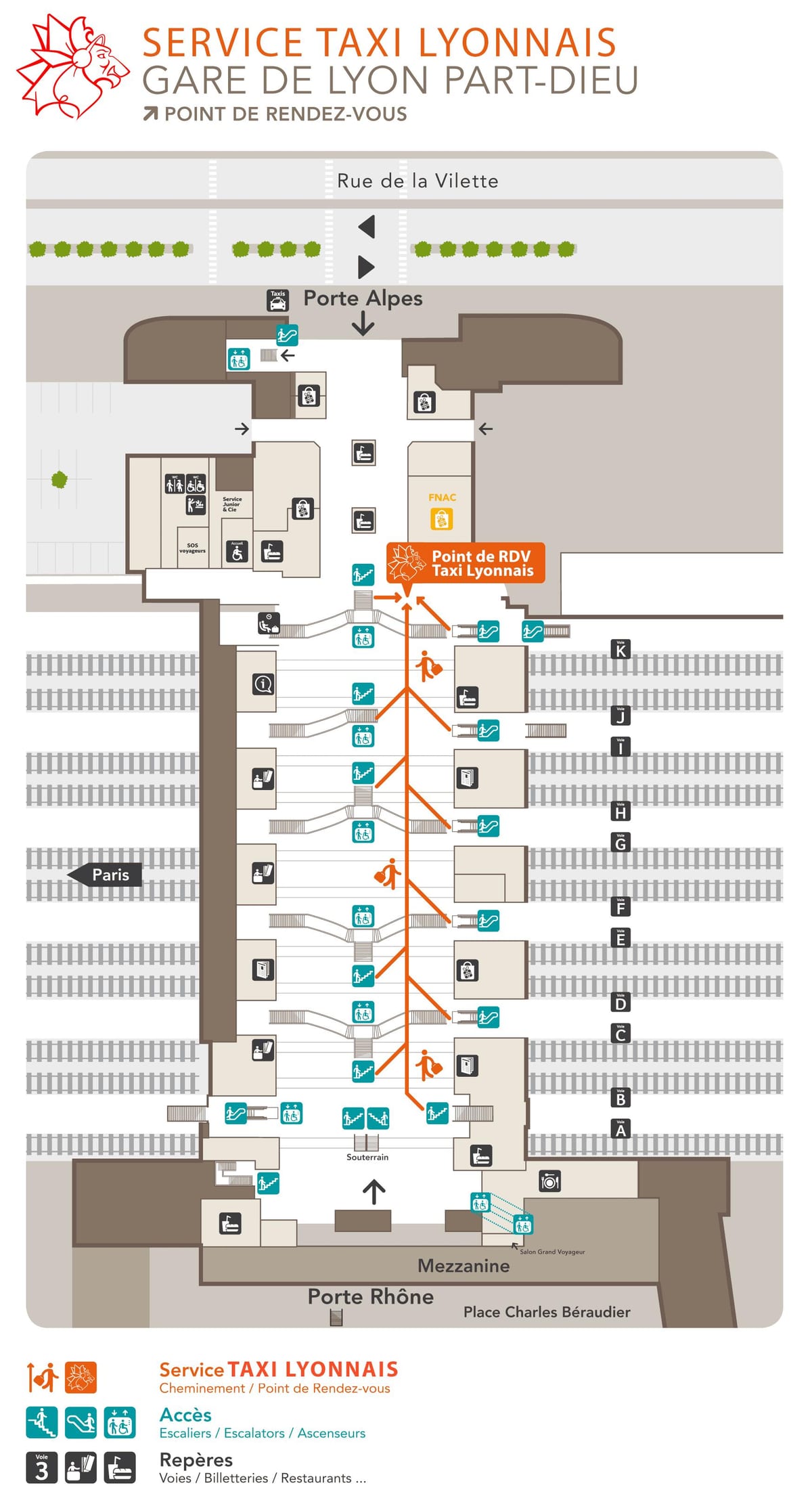 mapa Lyon tgv