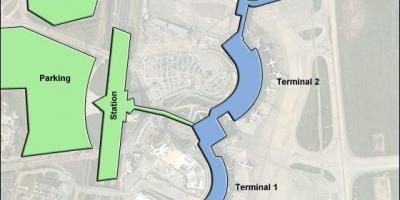 Mapa Lyon letiště terminál