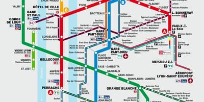 Lyon mapě