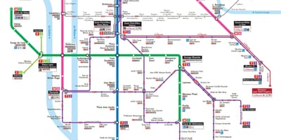 Lyon tranzitní mapa