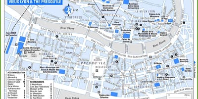 Lyon centre mapě
