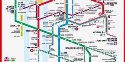 Mapa tlc Lyon