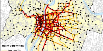 Mapa velov Lyon station